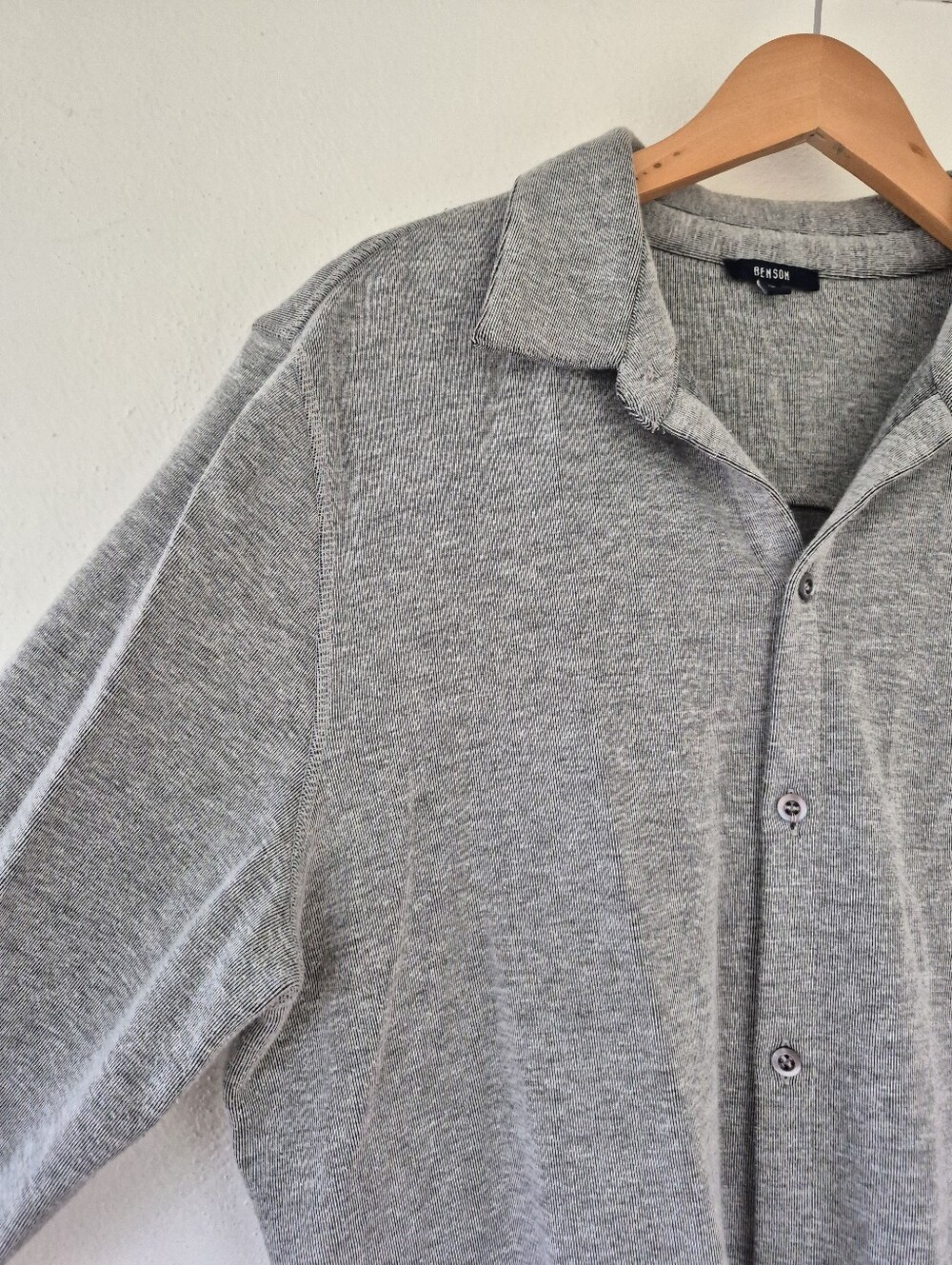 Benson Cotton Wool Cashmere Blend Casual Button Down Shirt Size Large - Picture 5 of 6